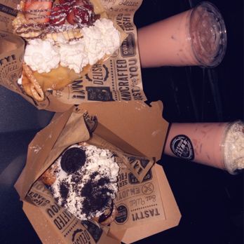 Sweet Bites N Ice - Strawberry Horchata, Strawberry Horchata float , the classic crepe, fried Oreo - Desserts Near Me - Bakersfield, California Sweet Bites N Ice - Strawberry Horchata, Strawberry Horchata float , the classic crepe, fried Oreo - Desserts Near Me - Bakersfield, California
