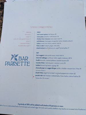 Menu photo 2 Bar Parisette Chicago, IL