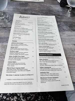 Menu photo 4 Jacksons Restaurant + Bar Monaca, PA
