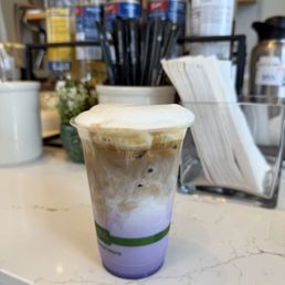 ube latte with laie vanilla foam ube latte with laie vanilla foam