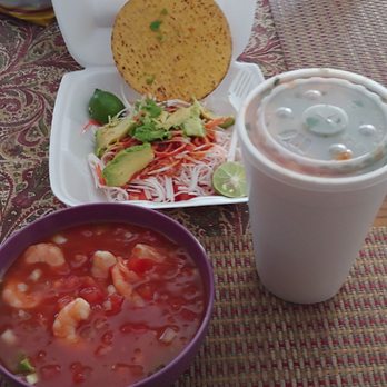 Mariscos Cuyutlan Colima - Took it home to enjoy. Shrimp Cocktail and Jaiba Tostada. The best in all of LA. - Seafood Near Me Mariscos Cuyutlan Colima - Took it home to enjoy. Shrimp Cocktail and Jaiba Tostada. The best in all of LA. - Seafood Near Me