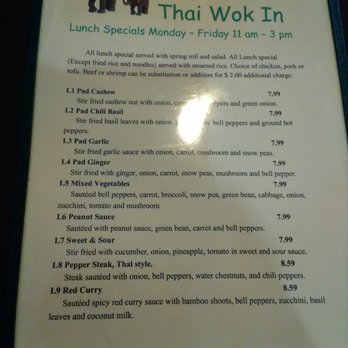 Thai Wok In - Lunch menu - Thai Near Me - Montgomery, Texas Thai Wok In - Lunch menu - Thai Near Me - Montgomery, Texas