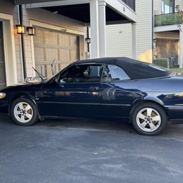 2003 Saab 9-3 with 185k miles after cleaning and paint restoration by Sunrise General Services! Amazing!
