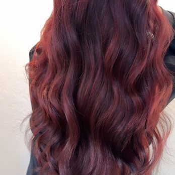 Flourish Salon - Red Violet from Black Box Color Removal - Hair Salons Near Me - Bakersfield, California Flourish Salon - Red Violet from Black Box Color Removal - Hair Salons Near Me - Bakersfield, California