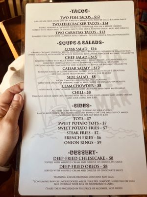 Menu photo 4 Vista Del Mar Eureka, CA