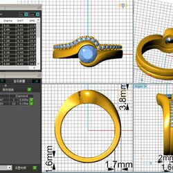 Donna Jewelry - Custom design Engagement Ring and matching curved Diamond Wedding Band