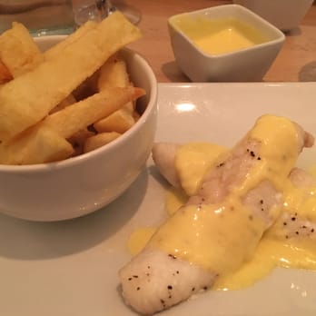 Sea Food Cafe - monkfish with chips and hollandaise sauce - Coffee & Tea Near Me - St Ives, CON