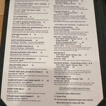 Manaao - New menu - Thai Near Me - Tustin, California