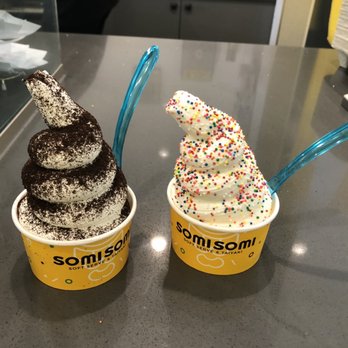 Somisomi - Milk tea soft serve with crushed Oreo - Ice Cream & Frozen Yogurt Near Me - Pleasanton, California Somisomi - Milk tea soft serve with crushed Oreo - Ice Cream & Frozen Yogurt Near Me - Pleasanton, California