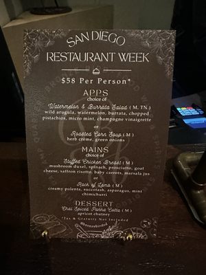 Menu photo 2 Bronze Bird San Diego, CA