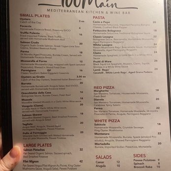 100 Main - Food menu - Mediterranean Near Me - Warwick, New York