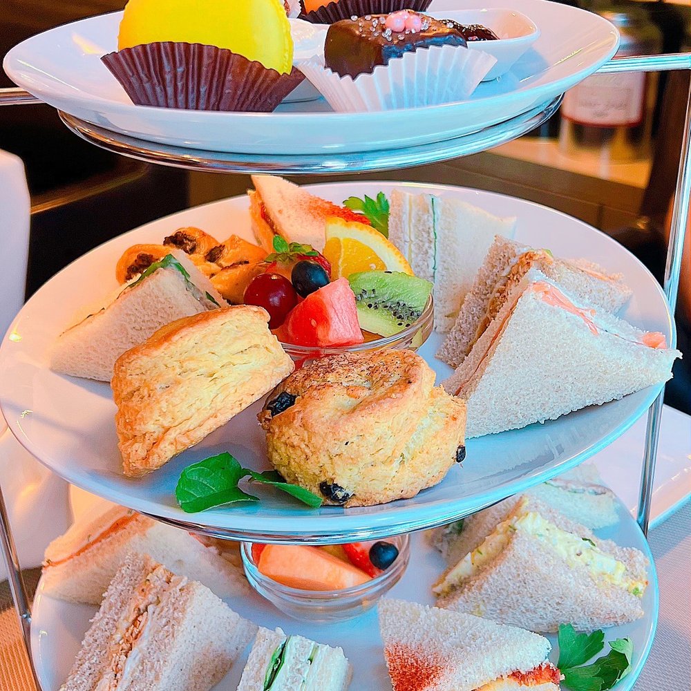 T-Buds - three tiered trays of sandwiches and pastries - Desserts Near Me - Toronto, Ontario T-Buds - three tiered trays of sandwiches and pastries - Desserts Near Me - Toronto, Ontario