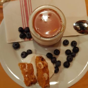 Kingfish at West Sound - Top view of my chocolate pot dessert.  Yum! - Hotels Near Me - Eastsound, Washington