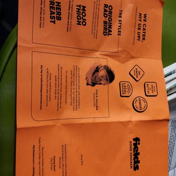 Fields Good Chicken - Menu! - Salad Near Me - New York, New York