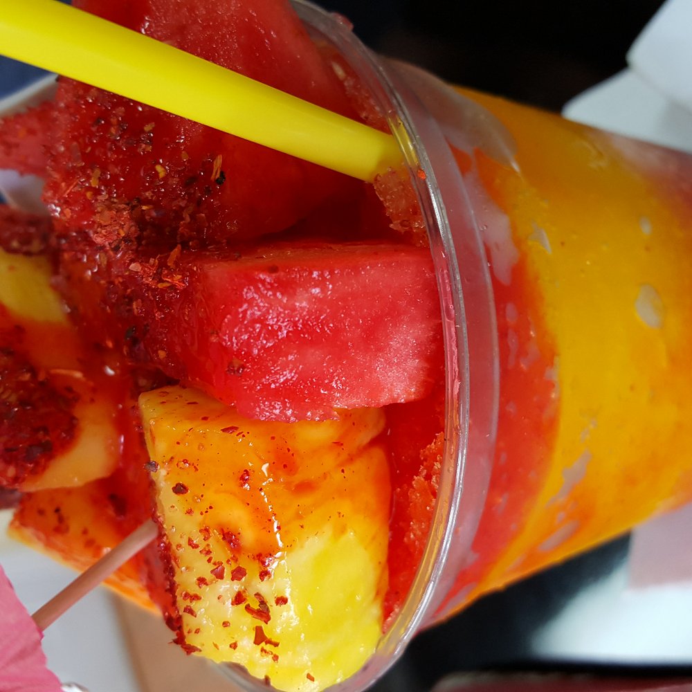 El Parasol - Watermelon and pineapple chamoy raspa..yum - Desserts Near Me - Edinburg, Texas El Parasol - Watermelon and pineapple chamoy raspa..yum - Desserts Near Me - Edinburg, Texas