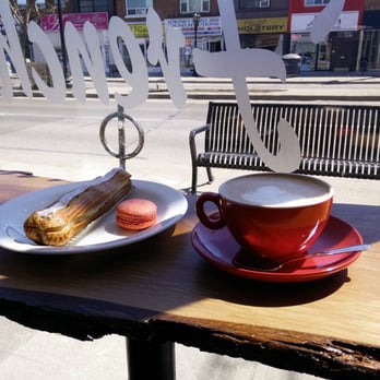 Cafe Rouge - a cup of coffee and a pastry - Breakfast & Brunch Near Me - Toronto, Ontario