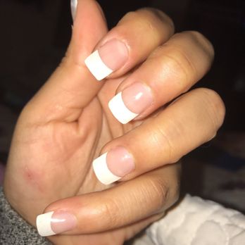 Perfect Nails & Spa - Full set White tip acrylic nails. $45 - Nail Salons Near Me - San Leandro, California