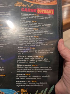 Menu photo 1 Tres Compadres Mex Grill Bar Hampton, VA