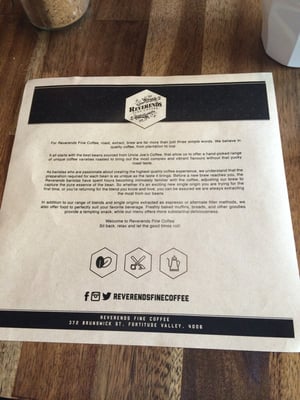 Menu photo 5 Reverends Fine Coffee Fortitude Valley, QLD Menu photo 5 Reverends Fine Coffee Fortitude Valley, QLD
