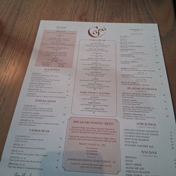 Capa - Menu - Spanish Near Me - Lake Buena Vista, Florida
