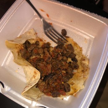 Pepitos - Picture of the disgusting food. I added the salsa on top because of how dry the burrito was. - Mexican Near Me - Riverside, California