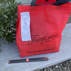 Saga Fusion - I think presentation is a plus. A reusable bag and chop sticks.
