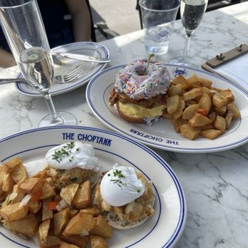 The Choptank - Crab cake Benedict, fresh doughnut fried chicken sandwich - Seafood Near Me - Baltimore, Maryland