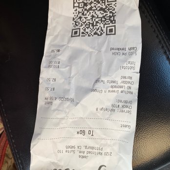 Jamba - a receipt with a qr code on it - Juice Bars & Smoothies Near Me - Pittsburgh, California Jamba - a receipt with a qr code on it - Juice Bars & Smoothies Near Me - Pittsburgh, California