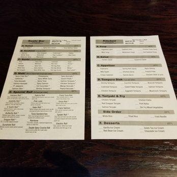 E sushi 2 - All You Can Eat Menu - Sushi Bars Near Me - Brooklyn, New York