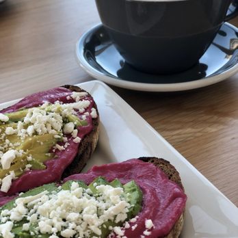 Cat & Cloud - beet hummus, avocado toast and latte - Coffee & Tea Near Me - Aptos, California