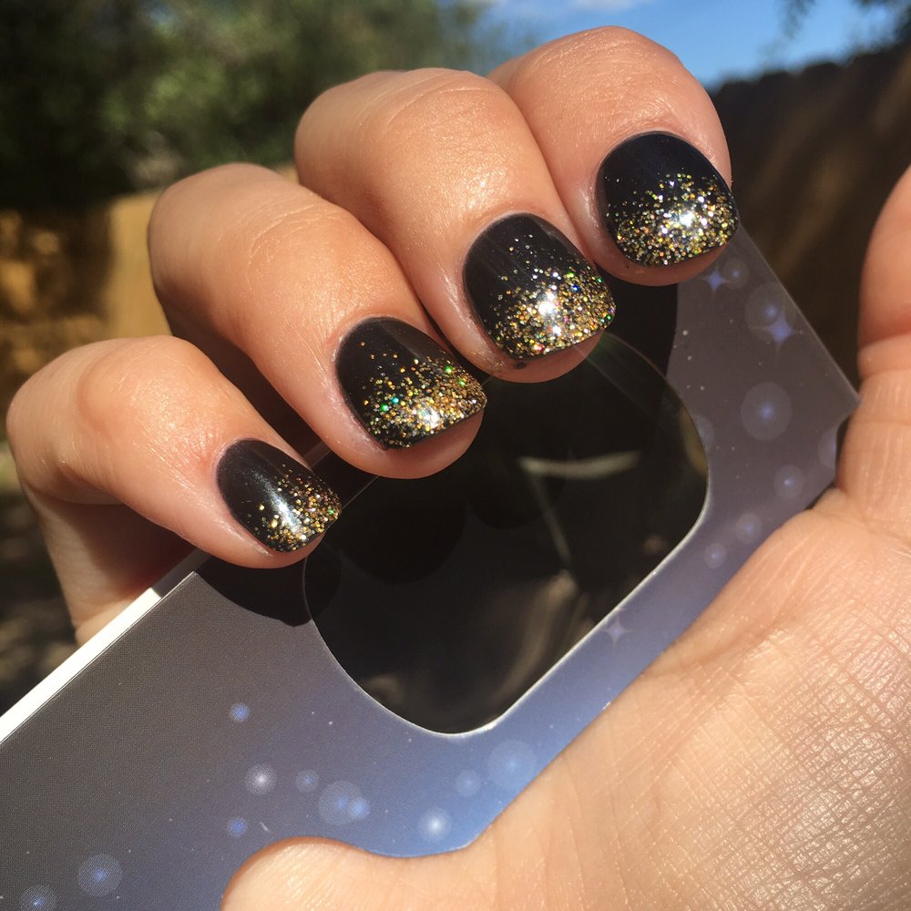 Lavie Nails - Love how my glitter tip dipped nails turned out (inspired by the August 21 total eclipse!) Thank you Michelle! - Nail Salons Near Me - Helotes, Texas Lavie Nails - Love how my glitter tip dipped nails turned out (inspired by the August 21 total eclipse!) Thank you Michelle! - Nail Salons Near Me - Helotes, Texas