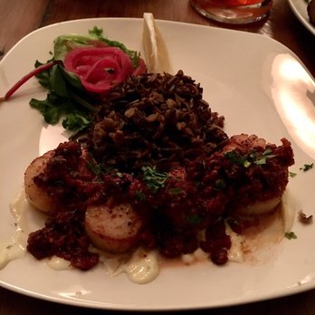 CHOP - Scallops + Minnesota wild rice - Steakhouses Near Me - Sister Bay, Wisconsin