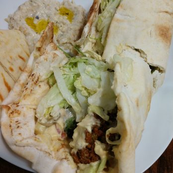 Abby's Mediterranean Grill - Falafel wrap with hummus and pita - Middle Eastern Near Me - Alpharetta, Georgia