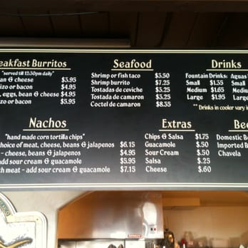 Tacos Moreno - The menu part 1 - Tacos Near Me - Capitola, California
