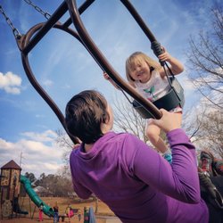 Ashford Park - The Expressions swing is a novel face to face swing at Ashford Park.
