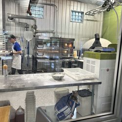 Bad Dad Brewing - The pizza prep and oven area