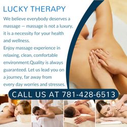 Lucky Therapy - Lucky Therapy 40 Oval Rd Suite 2, Quincy, MA 02170 Call us at 781-428-6513