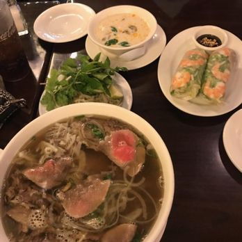 Saigon Cafe - Lower left; Combination Pho XL Upper right; Tom Kha - Chicken Upper left; Spring Rolls - Vietnamese Near Me - Buford, Georgia Saigon Cafe - Lower left; Combination Pho XL Upper right; Tom Kha - Chicken Upper left; Spring Rolls - Vietnamese Near Me - Buford, Georgia
