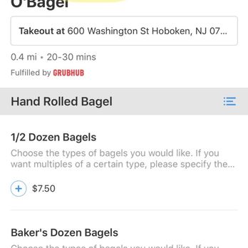 O'Bagel - Op hours say open (it's 11 AM, Sat.) but online ordering (ChowNow & Yelp/GrubHub) won't let me order - showing as offline/closed! - Breakfast & Brunch Near Me - Hoboken, New Jersey O'Bagel - Op hours say open (it's 11 AM, Sat.) but online ordering (ChowNow & Yelp/GrubHub) won't let me order - showing as offline/closed! - Breakfast & Brunch Near Me - Hoboken, New Jersey