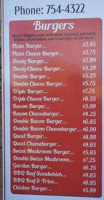 Menu photo 3 Dusty's In-N-Out Ephrata, WA