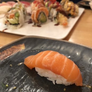 Sushi Taku - salmon nigiri - Japanese Near Me - Chicago, Illinois Sushi Taku - salmon nigiri - Japanese Near Me - Chicago, Illinois