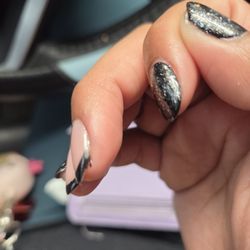 Shine A Nail Boutique - Gel polish on my finger messy French tip