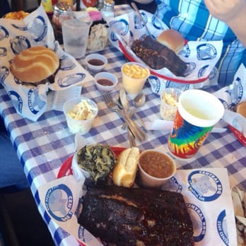 Central BBQ - 1/2 rack of ribs with family pack. It came with 4 sides so we split a rack and sides. Delicious !!! - Barbeque Near Me - Memphis, Tennessee Central BBQ - 1/2 rack of ribs with family pack. It came with 4 sides so we split a rack and sides. Delicious !!! - Barbeque Near Me - Memphis, Tennessee