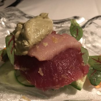 Timo - Hamachi and tuna crudo with whipped avocado & salsa rosa - Italian Near Me - Sunny Isles Beach, Florida Timo - Hamachi and tuna crudo with whipped avocado & salsa rosa - Italian Near Me - Sunny Isles Beach, Florida