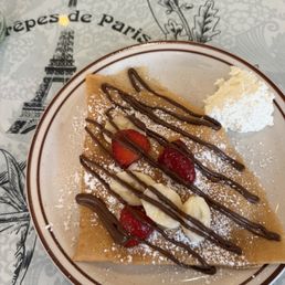 Guys run and try this delicious crêpe strawberry banana Nutella downtown Brea. The place is super cute nice and clean. 10/10 Guys run and try this delicious crêpe strawberry banana Nutella downtown Brea. The place is super cute nice and clean. 10/10