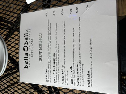 Menu photo 3 Bella Bella Tallahassee, FL