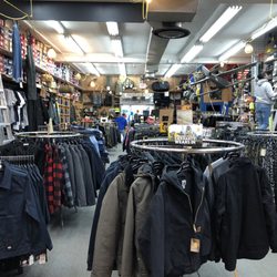 Brown's Army & Navy - View of store from back wall shoe area.