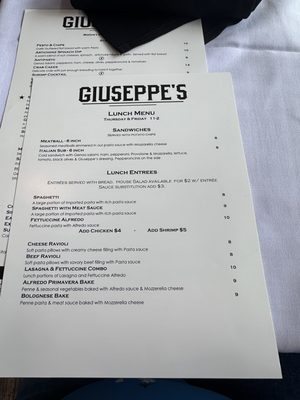 Menu photo 2 Giuseppe's Italian Dining Marlow, OK