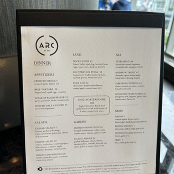 ARC Restaurant - Menu - Canadian (New) Near Me - Vancouver, British Columbia ARC Restaurant - Menu - Canadian (New) Near Me - Vancouver, British Columbia