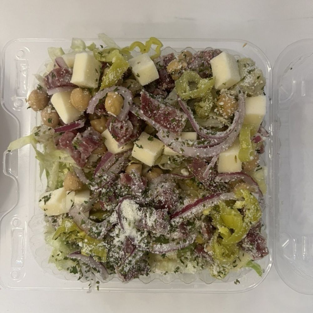 Little Coyote - antipasto salad: provolone, soppressata, garbanzo, artichoke, red onion, pepperoncinis, iceberg lettuce = $7 for a small - Pizza Near Me - Long Beach, California Little Coyote - antipasto salad: provolone, soppressata, garbanzo, artichoke, red onion, pepperoncinis, iceberg lettuce = $7 for a small - Pizza Near Me - Long Beach, California
